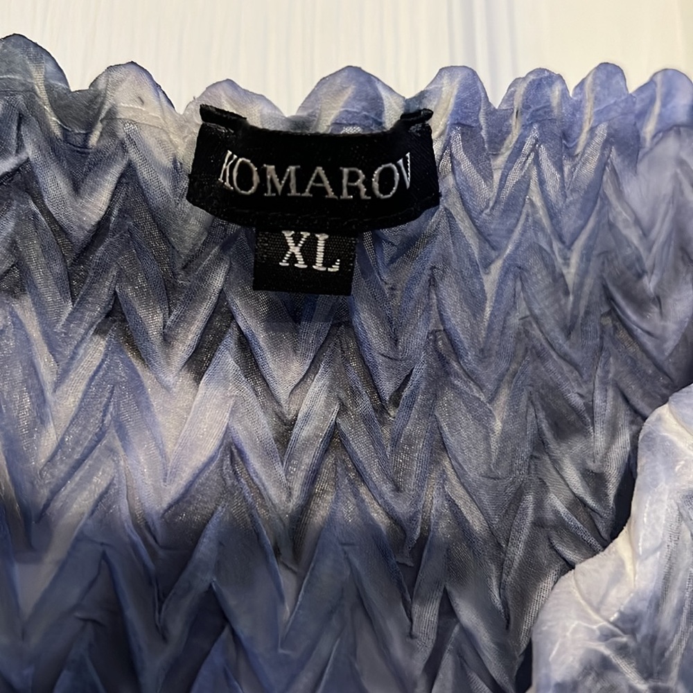 Komarov size X/L blue and white dress - Picture 5 of 11